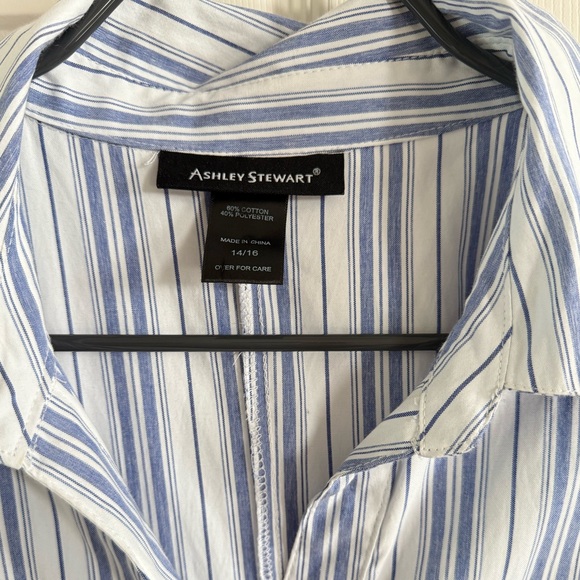 Ashley Stewart Dress Cotton Blend‎ Belted Maxi With Pockets Size 14/16 - Picture 8 of 9